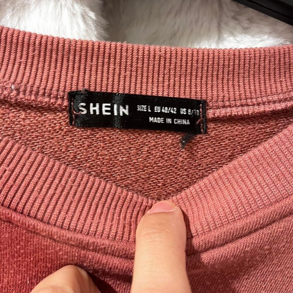 SHEIN Pink Saint Paradiso women’s sweatshirt Size Large (8/10) - Picture 3 of 6